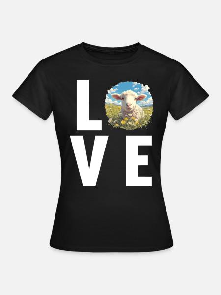 Schafe Schaf - Frauen T-Shirt - Schwarz