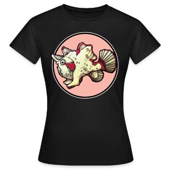 Frogfish Anglerfisch - Women's T-Shirt - black - Front - AI Model Female 172 dark (172cm)