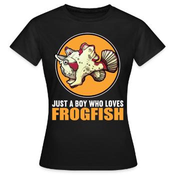 Frogfish Anglerfisch - Women's T-Shirt - black - Front - AI Model Female 172 dark (172cm)