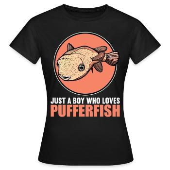 Poisson-globe Poisson-globe - T-shirt Femme - noir - Devant - AI Model Female 172 dark (172cm)