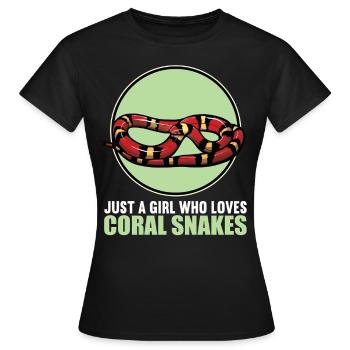 Serpents corail Serpent corail - T-shirt Femme - noir - Devant - AI Model Female 172 dark (172cm)