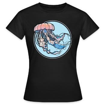 Méduse Méduse - T-shirt Femme - noir - Devant - AI Model Female 172 dark (172cm)