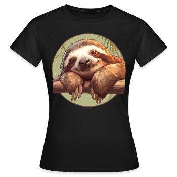 Sloths Sloth - Women's T-Shirt - black - Front - AI Model Female 172 dark (172cm)