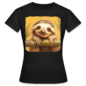 Sloths Sloth - Women's T-Shirt - black - Front - AI Model Female 172 dark (172cm)