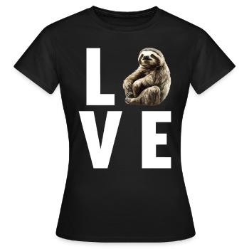 Sloths Sloth - Women's T-Shirt - black - Front - AI Model Female 172 dark (172cm)