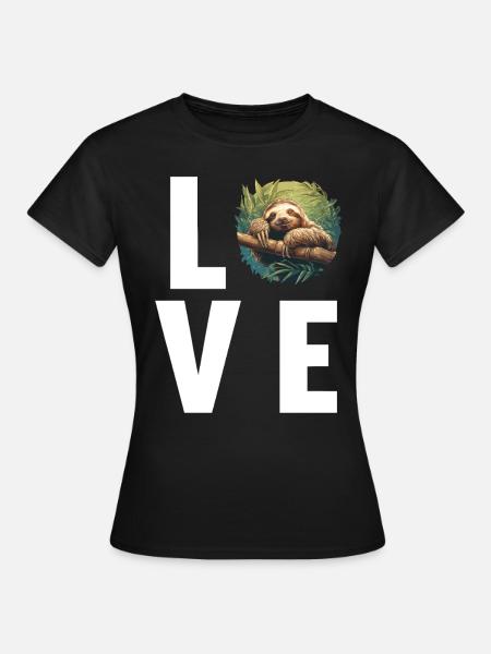 Faultiere Faultier - Frauen T-Shirt - Schwarz