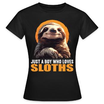Sloths Sloth - Women's T-Shirt - black - Front - AI Model Female 172 dark (172cm)