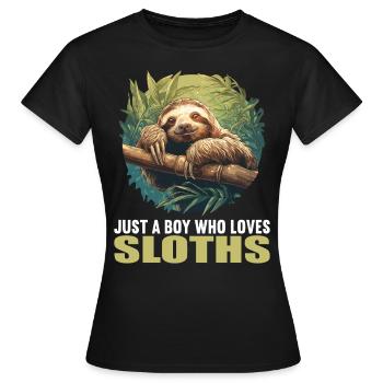 Sloths Sloth - Women's T-Shirt - black - Front - AI Model Female 172 dark (172cm)