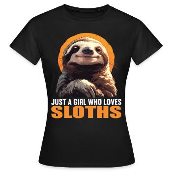 Sloths Sloth - Women's T-Shirt - black - Front - AI Model Female 172 dark (172cm)