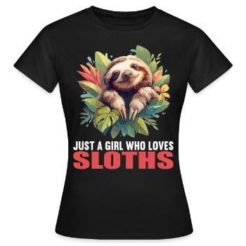 Sloths Sloth - Women's T-Shirt - black - Front - AI Model Female 172 dark (172cm)