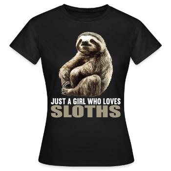 Sloths Sloth - Women's T-Shirt - black - Front - AI Model Female 172 dark (172cm)