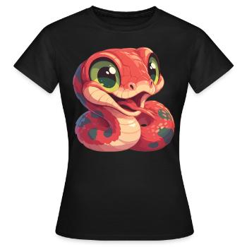 Serpents Serpent - T-shirt Femme - noir - Devant - AI Model Female 172 dark (172cm)