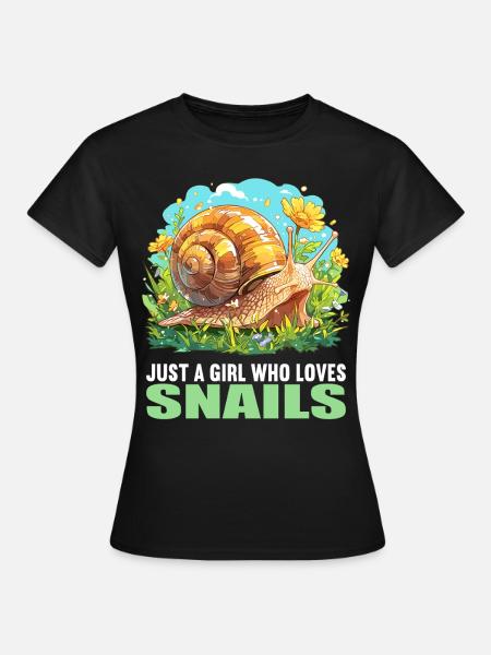 Schnecken Schnecke - Frauen T-Shirt - Schwarz
