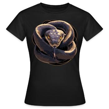 Schlangen Schlange - Frauen T-Shirt - Schwarz - Vorne - AI Model Female 172 dark (172cm)