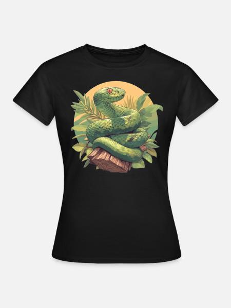 Schlangen Schlange - Frauen T-Shirt - Schwarz