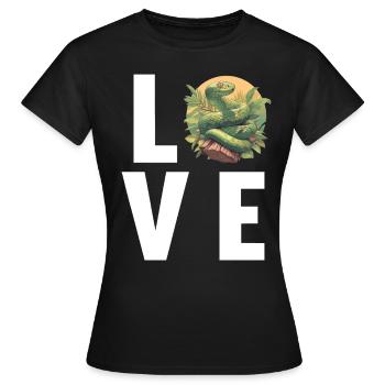 Schlangen Schlange - Frauen T-Shirt - Schwarz - Vorne - AI Model Female 172 dark (172cm)