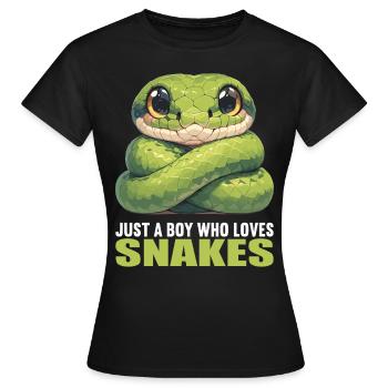 Schlangen Schlange - Frauen T-Shirt - Schwarz - Vorne - AI Model Female 172 dark (172cm)