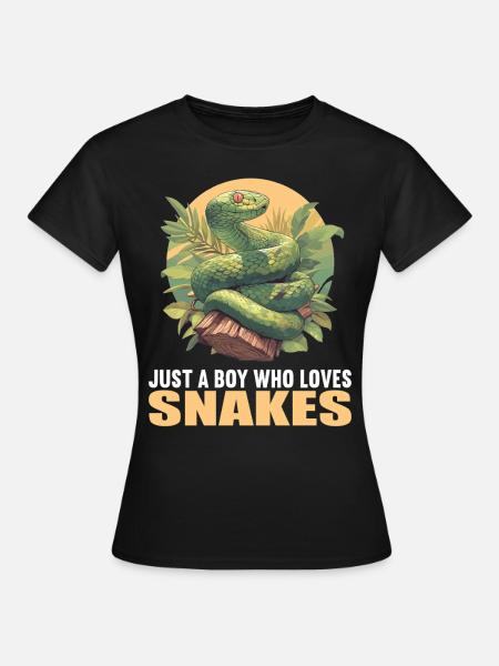 Schlangen Schlange - Frauen T-Shirt - Schwarz