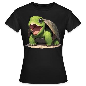 Snapping Turtles Snapping Turtle - Women's T-Shirt - black - Front - AI Model Female 172 dark (172cm)