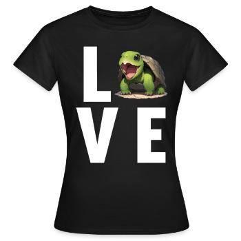 Snapping Turtles Snapping Turtle - Women's T-Shirt - black - Front - AI Model Female 172 dark (172cm)