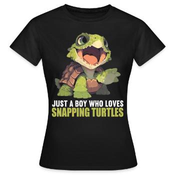 Snapping Turtles Snapping Turtle - Women's T-Shirt - black - Front - AI Model Female 172 dark (172cm)