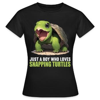 Snapping Turtles Snapping Turtle - Women's T-Shirt - black - Front - AI Model Female 172 dark (172cm)