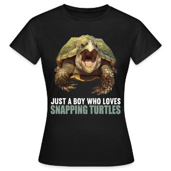 Snapping Turtles Snapping Turtle - Women's T-Shirt - black - Front - AI Model Female 172 dark (172cm)