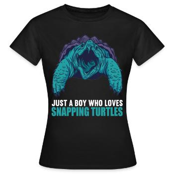 Snapping Turtles Snapping Turtle - Women's T-Shirt - black - Front - AI Model Female 172 dark (172cm)