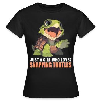 Snapping Turtles Snapping Turtle - Women's T-Shirt - black - Front - AI Model Female 172 dark (172cm)