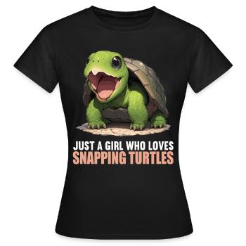 Snapping Turtles Snapping Turtle - Women's T-Shirt - black - Front - AI Model Female 172 dark (172cm)