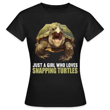 Snapping Turtles Snapping Turtle - Women's T-Shirt - black - Front - AI Model Female 172 dark (172cm)