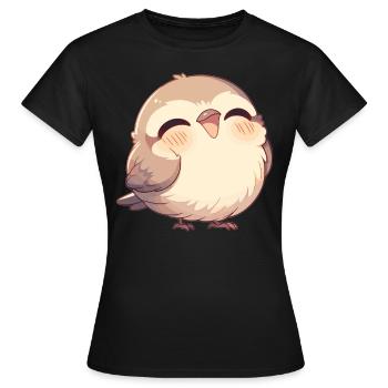 Spatzen Spatz - Frauen T-Shirt - Schwarz - Vorne - AI Model Female 172 dark (172cm)