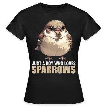 Spatzen Spatz - Frauen T-Shirt - Schwarz - Vorne - AI Model Female 172 dark (172cm)