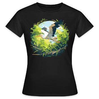 Storks Stork - Women's T-Shirt - black - Front - AI Model Female 172 dark (172cm)