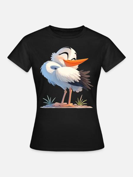Störche Storch - Frauen T-Shirt - Schwarz