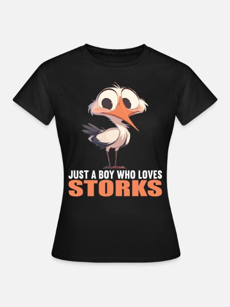 Störche Storch - Frauen T-Shirt - Schwarz