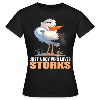 Storks Stork - Women's T-Shirt - black - Front - AI Model Female 172 dark (172cm)