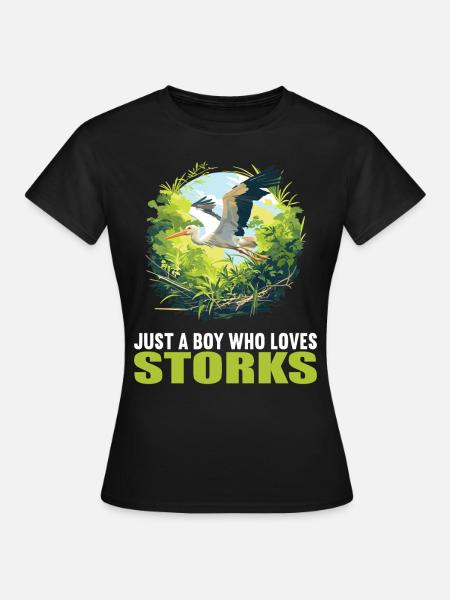 Störche Storch - Frauen T-Shirt - Schwarz