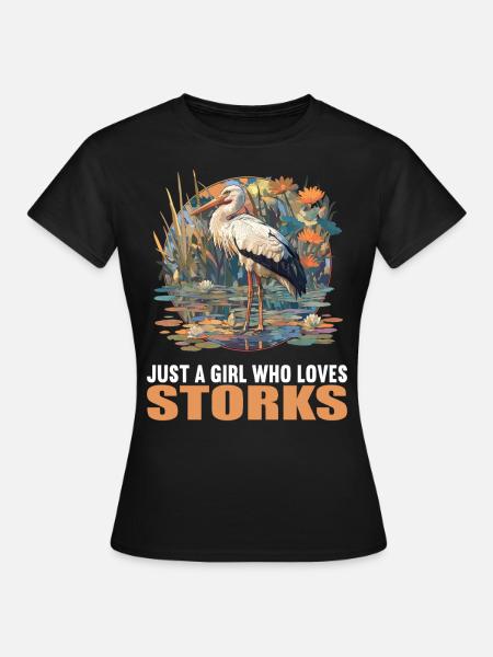 Störche Storch - Frauen T-Shirt - Schwarz