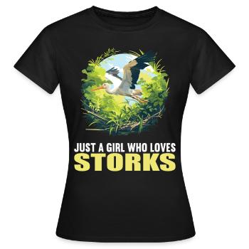 Storks Stork - Women's T-Shirt - black - Front - AI Model Female 172 dark (172cm)