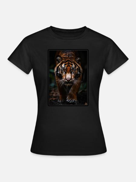Sumatra-Tiger - Frauen T-Shirt - Schwarz