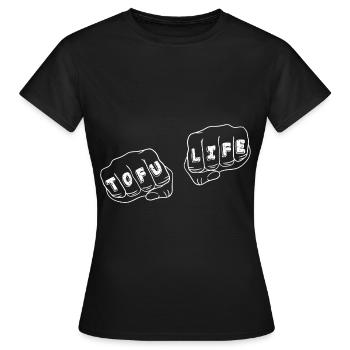 Tofu Vie - T-shirt Femme - noir - Devant - AI Model Female 172 dark (172cm)