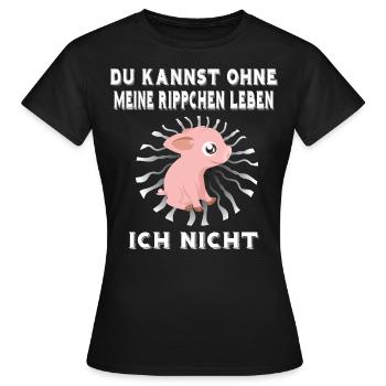 Veganer Vegan Tierschutz Tierrechte Soja Tofu - Frauen T-Shirt - Schwarz - Vorne - AI Model Female 172 dark (172cm)