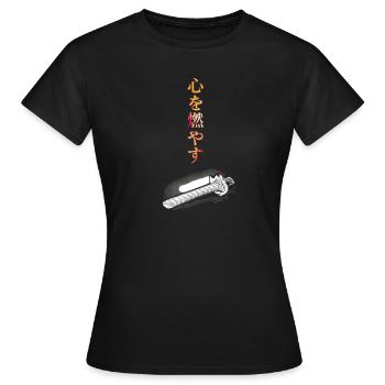Set Your Heart Ablaze - Frauen T-Shirt - Schwarz - Vorne - AI Model Female 172 dark (172cm)