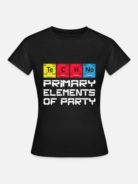 Nerd Geek Techno Elements funny Party - Frauen T-Shirt - Schwarz