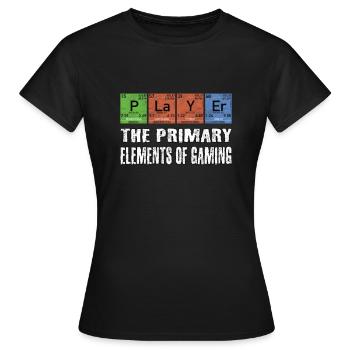Nerd geek funny player gaming elements - Women's T-Shirt - black - Front - AI Model Female 172 dark (172cm)