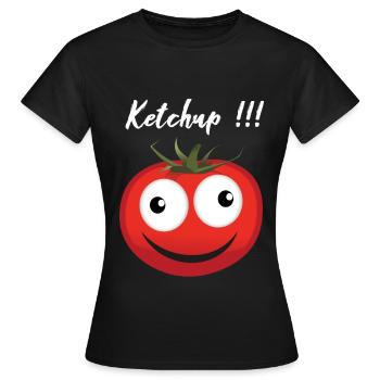 Ketchup - T-shirt Femme - noir - Devant - AI Model Female 172 dark (172cm)