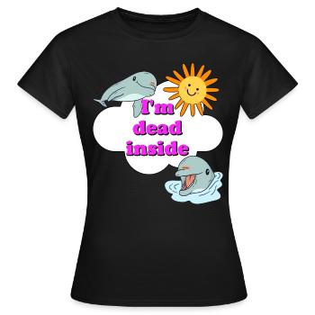 i am dead inside - T-shirt Femme - noir - Devant - AI Model Female 172 dark (172cm)