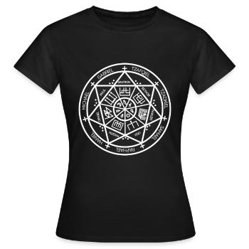 Seal Of The Seven Archanges Sceau des Archanges - T-shirt Femme - noir - Devant - AI Model Female 172 dark (172cm)