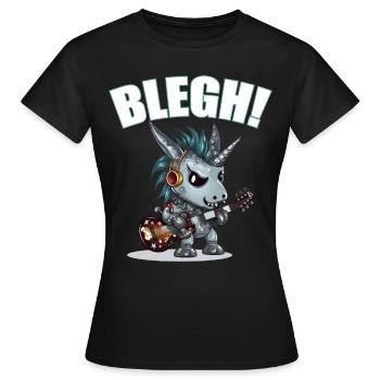 Licorne Heavy Metal Metalcore de Blegh - T-shirt Femme - noir - Devant - AI Model Female 172 dark (172cm)
